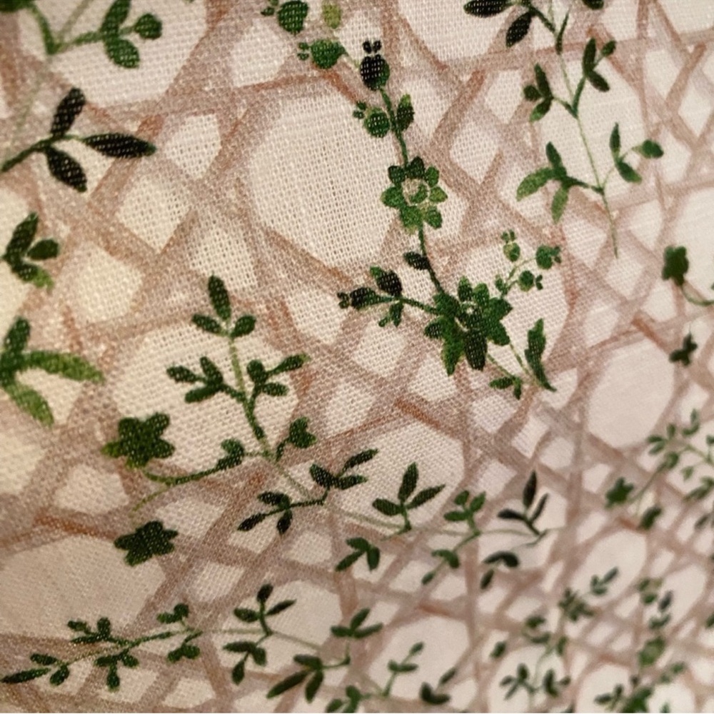 Hill House Cream Midi Dress with Green Floral Print - Picture 4 of 6